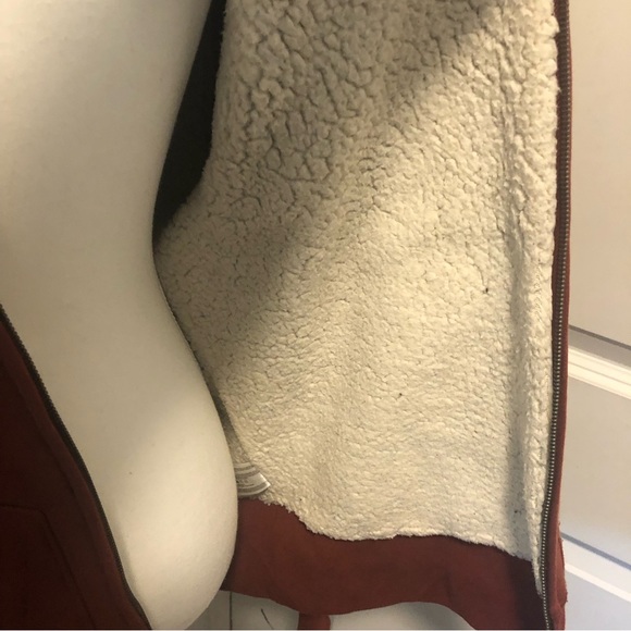 Eddie Bauer mens full zip Sherpa lined sweater size large - Picture 5 of 6